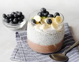 Chia seed pudding rich in omega -3
